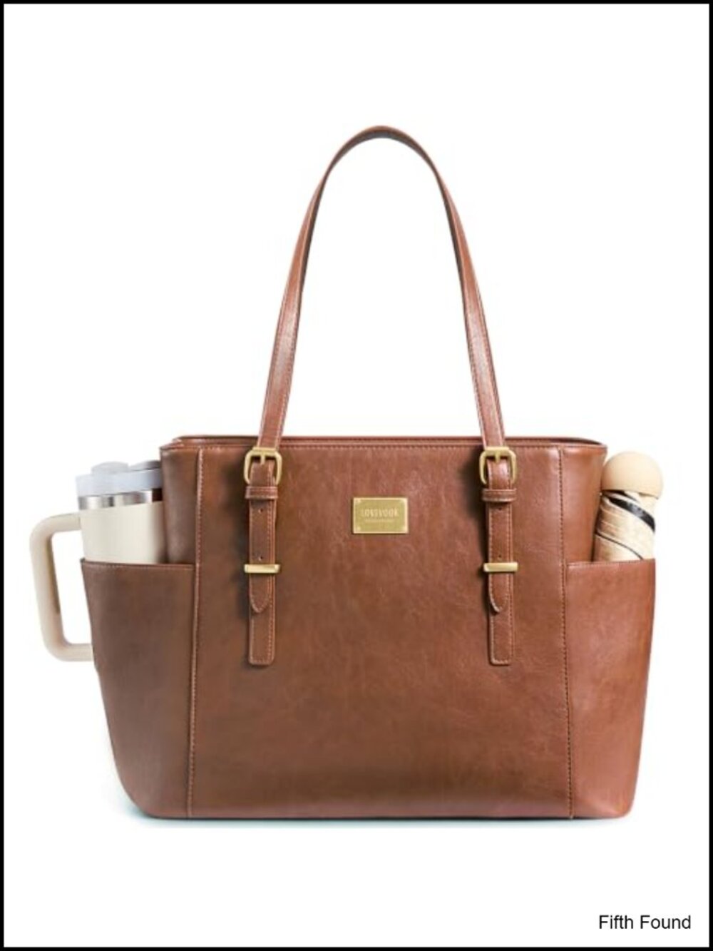 Vintage Leather Laptop Tote Bag 15.6 Inch Work Briefcase